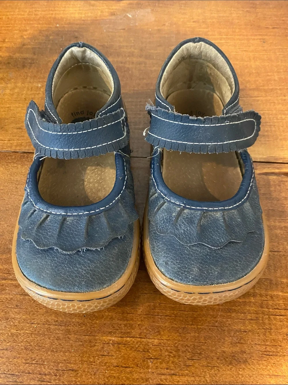 Livie & Luca Navy Blue Leather Mary Jane Shoes